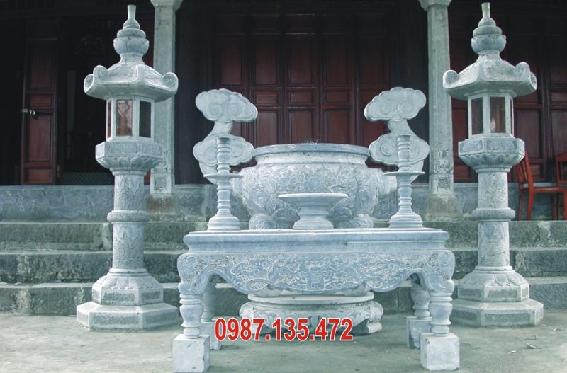 Giá lư hương đá ngoài trời gọi 0987.135.472
