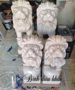 Tượng sư tử đá phong thủy chế tác tại binhbiamo.com
